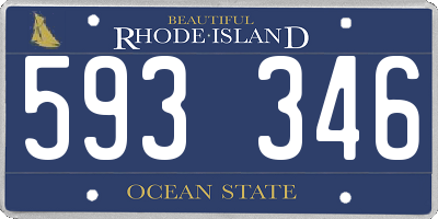 RI license plate 593346
