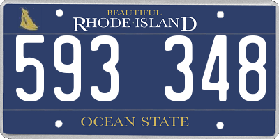 RI license plate 593348