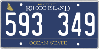 RI license plate 593349