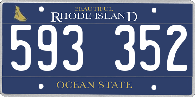 RI license plate 593352
