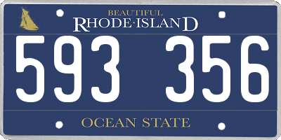 RI license plate 593356