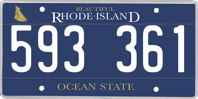 RI license plate 593361