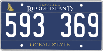 RI license plate 593369