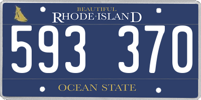 RI license plate 593370