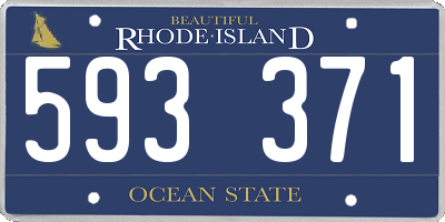 RI license plate 593371