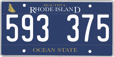RI license plate 593375