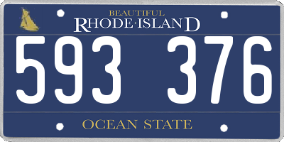 RI license plate 593376