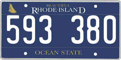 RI license plate 593380