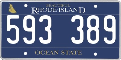 RI license plate 593389