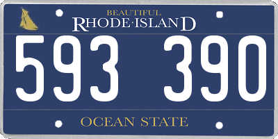 RI license plate 593390