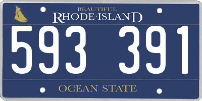RI license plate 593391
