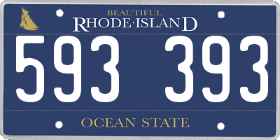 RI license plate 593393