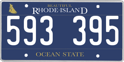 RI license plate 593395