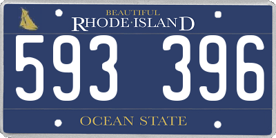 RI license plate 593396