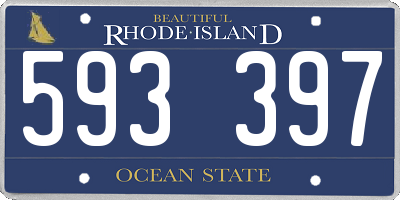 RI license plate 593397