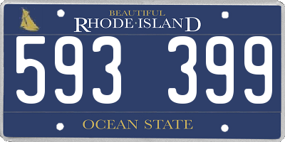 RI license plate 593399