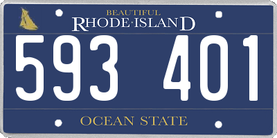 RI license plate 593401