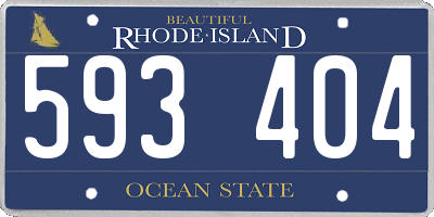 RI license plate 593404