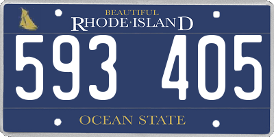 RI license plate 593405