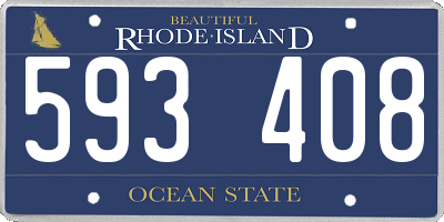 RI license plate 593408