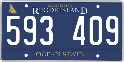 RI license plate 593409