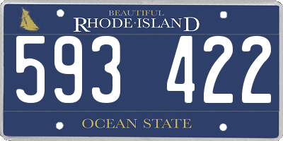 RI license plate 593422