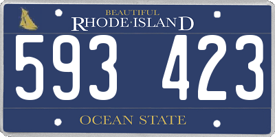 RI license plate 593423