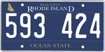 RI license plate 593424