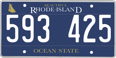 RI license plate 593425