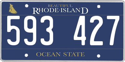 RI license plate 593427