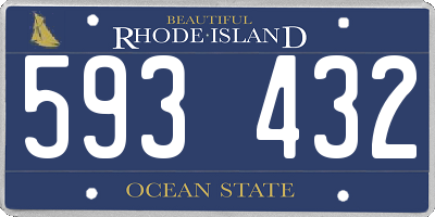 RI license plate 593432