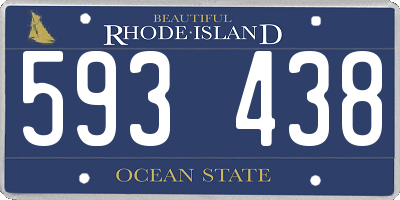 RI license plate 593438