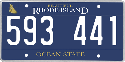 RI license plate 593441