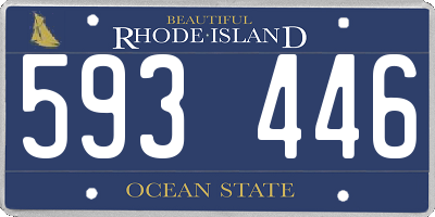 RI license plate 593446