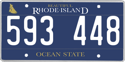 RI license plate 593448