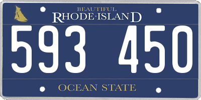 RI license plate 593450