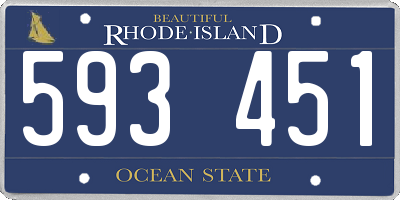 RI license plate 593451