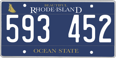 RI license plate 593452