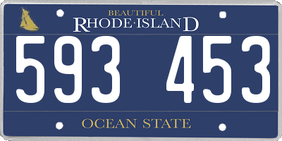 RI license plate 593453