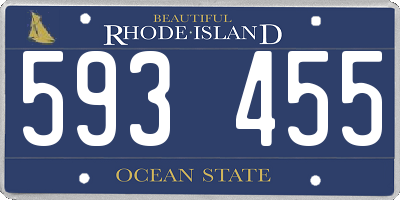 RI license plate 593455