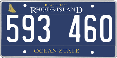 RI license plate 593460