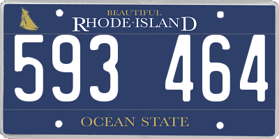 RI license plate 593464