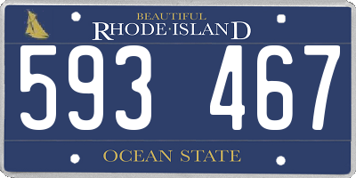 RI license plate 593467