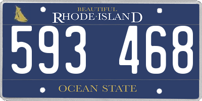 RI license plate 593468