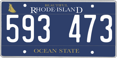 RI license plate 593473