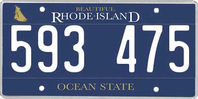 RI license plate 593475