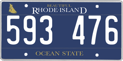 RI license plate 593476