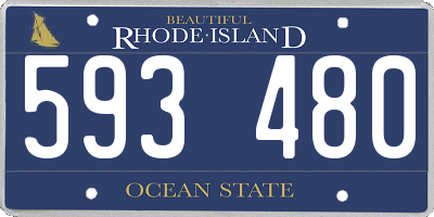 RI license plate 593480
