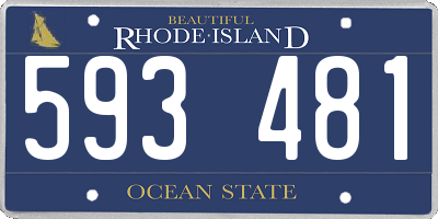 RI license plate 593481