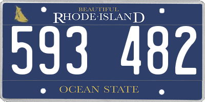 RI license plate 593482